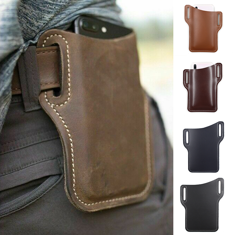 Running Gear Organizer - Мужской кожаный чехол-кобура для телефона на